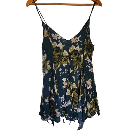 Free People Dresses & Skirts - Free people intimately blue and green floral fairy dress